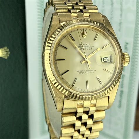 rolex datejust gold black 16 1970|1970s rolex watches for sale.